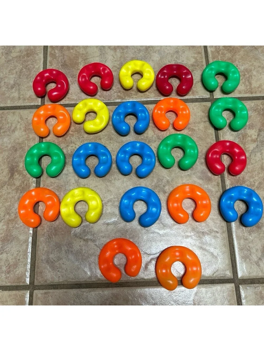 22pc Colorful Plastic Linking Rings Preschool Toddler Learning Toy Replacement L